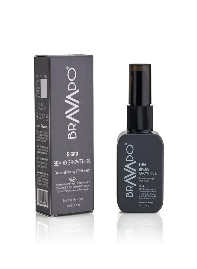 برافادو زيت برافادو بي-جرو لنمو اللحية للرجال | نمو أسرع للحية، لحية أكثر كثافة، ودعم اللحية المتفرقة | بيوتين + كافيين + زيوت طبيعية | ينعم، يغذي، ويمنح لمعانًا | تركيبة غير لزجة | 30 مل - Image 1